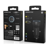 Автомобильное заряд. устр. Borofone BZ9 2USB 3.1A черное