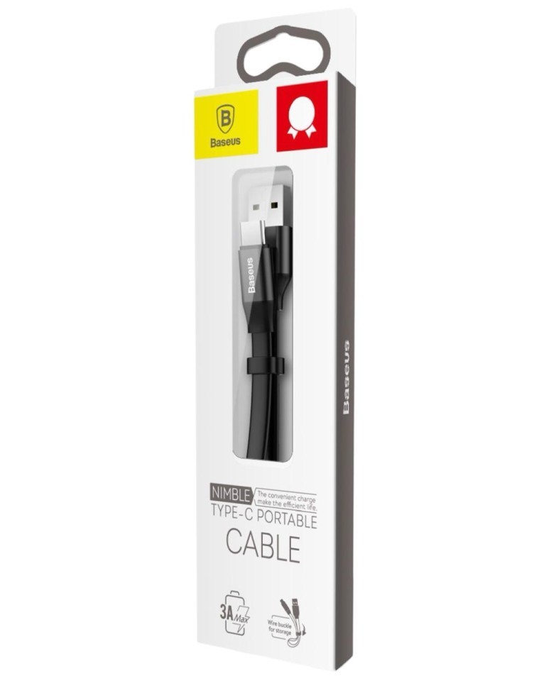 Usb Кабель-зарядка TYPE-C Baseus Nimble 23см (CATMBJ-01) черный