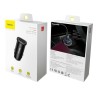 Автомобильное заряд. устр. Baseus Square Metal 2USB 30W CCALL-DS01 черное