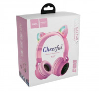 Стереонаушники Bluetooth Полноразмерные Hoco W27 BT5.0/300mAh/5ч розовые