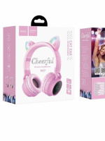 Стереонаушники Bluetooth Полноразмерные Hoco W27 BT5.0/300mAh/5ч розовые