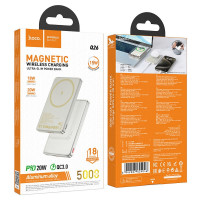 Powerbank с беспроводной зарядкой MagSafe Hoco Q26 5000mAh 1USB-C 20W золотой