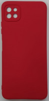 Накладка для Samsung Galaxy A22S силикон матовый красный