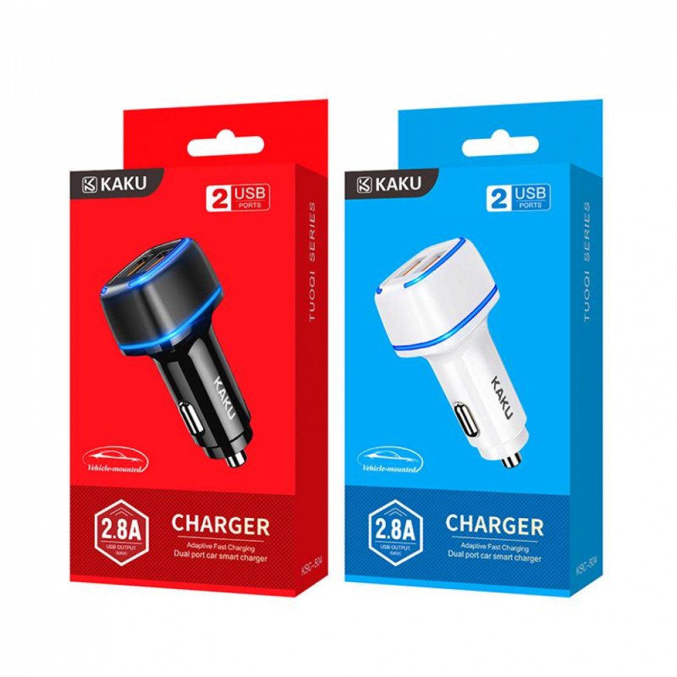 Автомобильное заряд. устр. Kaku KSC-504 2USB 2.8А черное