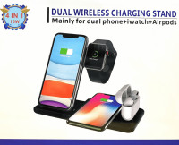 Беспроводное зарядное устройство 4in1 черное