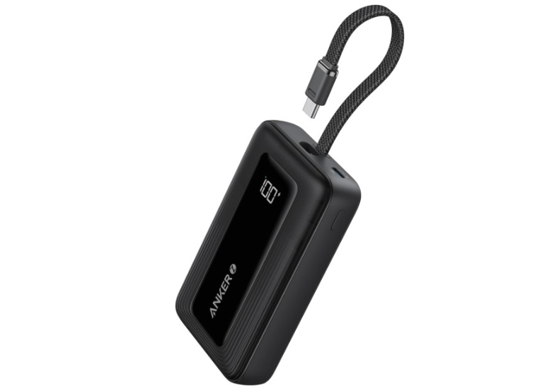 Powerbank Anker Zolo (1688) 10000mAh 30W 1USB/1C с проводом Type-C черный