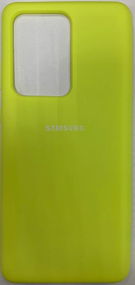 Накладка для Samsung Galaxy S20 Ultra Silicone cover желтая