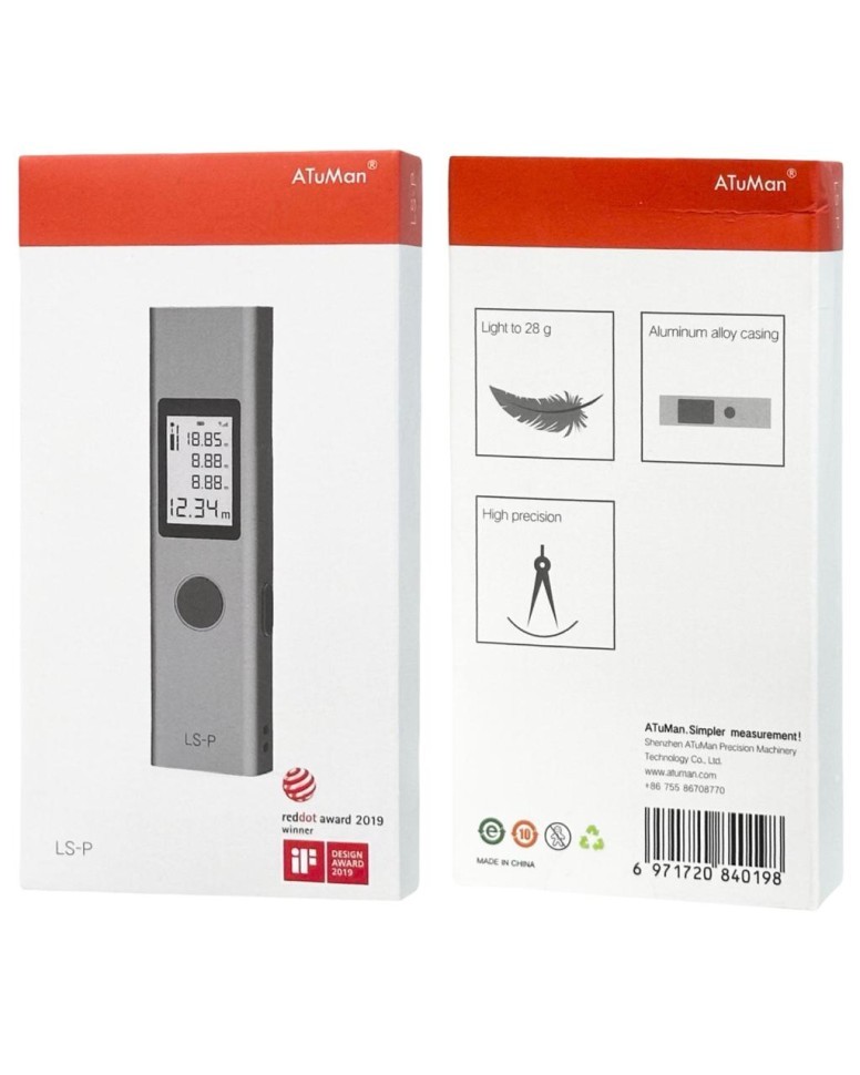 Дальномер лазерный Laser Range Finder 40м LS-P серый