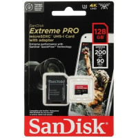 SDXC карта памяти Sandisk Extreme Pro 128GB 200MB/s UHS-I (SDSQXCD-128G-GN6MA)