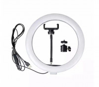 Светодиодная кольцевая лампа для селфи Mobile Phone Stand 16см Stream подставка черная