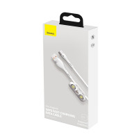 Usb Кабель-зарядка Micro+Lightning+Type-C Baseus Zinc Magnetic 1м 3A (CA1T3-A02) белый
