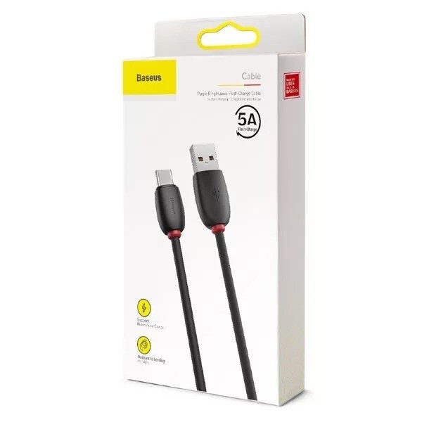 Usb Кабель-зарядка TYPE-C Baseus 5A 1м (CATZS-01) чёрный