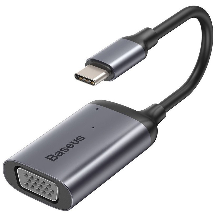 Переходник Baseus Type-C на 1C/VGA (CAHUB-O0G) серый