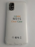 Чехол-накладка силикон 2.0мм Samsung Galaxy M31S прозрачный