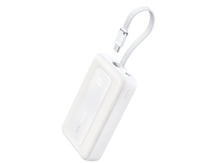 Powerbank Anker Zolo (1688) 10000mAh 30W 1USB/1C с проводом Type-C белый