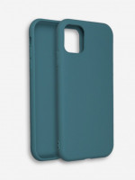 Накладка для i-Phone 13 Pro Max Silicone icase под оригинал, камера закрыта №58 серо-зеленая