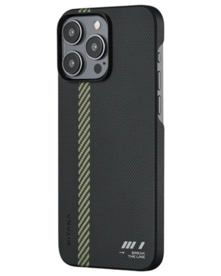 Накладка для i-Phone 15 Pro Max 6.7" Pitaka MagEZ Case 5 (Break the Line)черный, арамид Накладка для i-Phone 15 Pro Max 6.7" Pitaka MagEZ Case 5 (Break the Line)черный, арамид