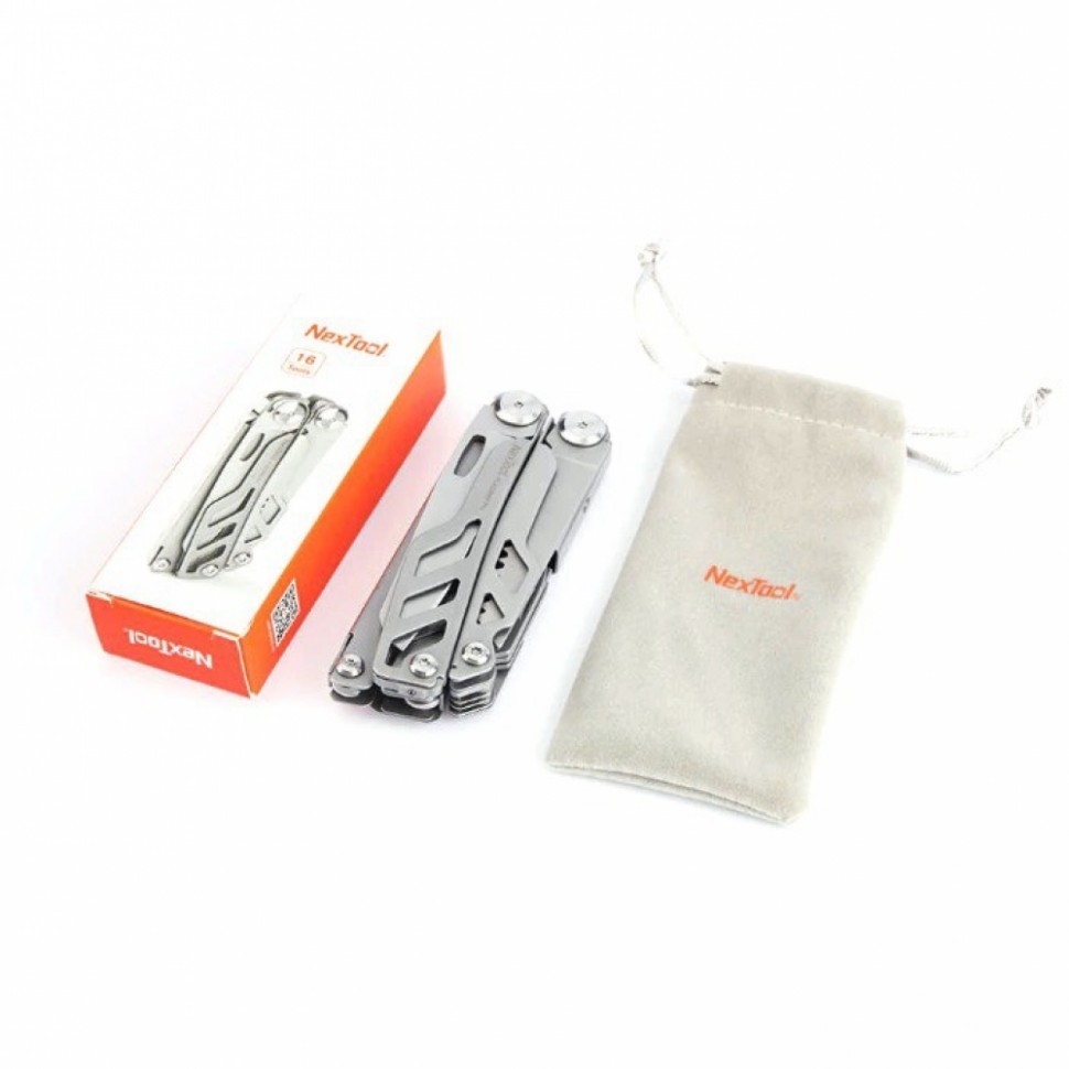 Мультитул с чехлом NexTool Flagship Pro (16 функций) KT5020B/NE0105 серебристый