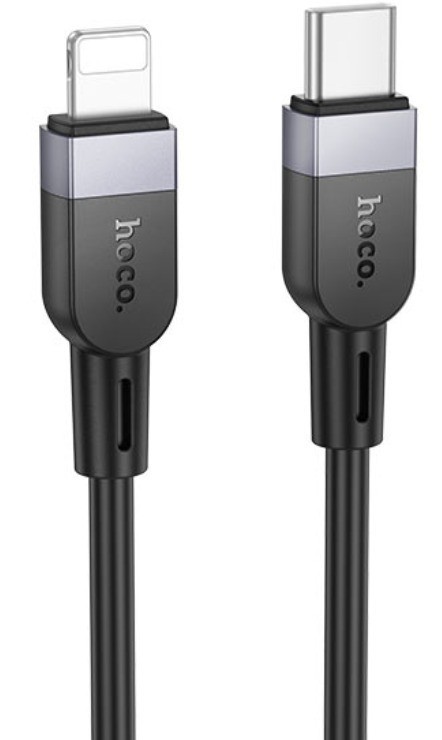 Usb Кабель-зарядка Type-C на Lightning Hoco X109 27W 3м силиконовый черный