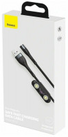 Usb Кабель-зарядка Micro+Lightning+Type-C Baseus Zinc Magnetic 1м 5A (CA1T3-BG1) черный