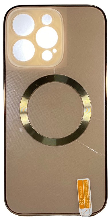 Чехол-накладка для i-Phone 13 Pro Magsafe пластик золотой