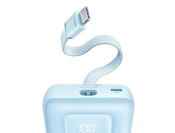 Powerbank Anker Zolo (1688) 10000mAh 30W 1USB/1C с проводом Type-C синий