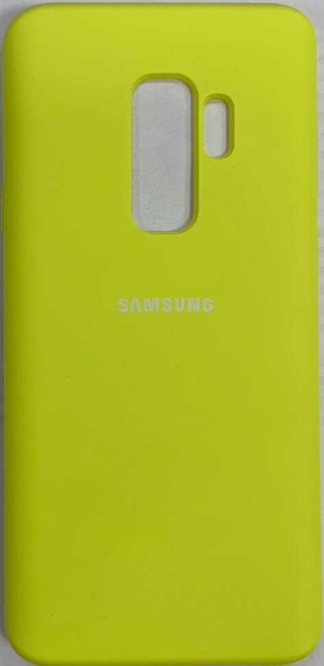 Накладка для Samsung Galaxy S9 Plus Silicone cover желтая