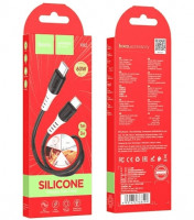Usb Кабель-зарядка Type-C на Type-C Hoco X82 3A 60W 1м силиконовый черный