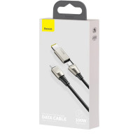 Кабель-переходник Baseus Flash Type-C на Type-C/DC 100W 2м CA1T2-B01 черный