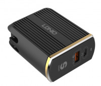 Сетевое зар. устр. LDNIO A2502C с шнуром Micro 2USB черное