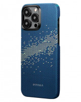 Накладка для i-Phone 15 Pro 6.1&quot; Pitaka Magez Case 4 Aramid Fiber Milky Way