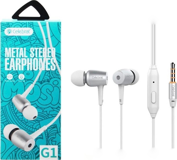 Наушники с микрофоном Celebrat G1 1.2м белые