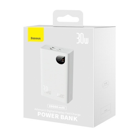 Powerbank Baseus Adaman2 20000mAh 2USB/1USB-C 30W PPAD050002 белый