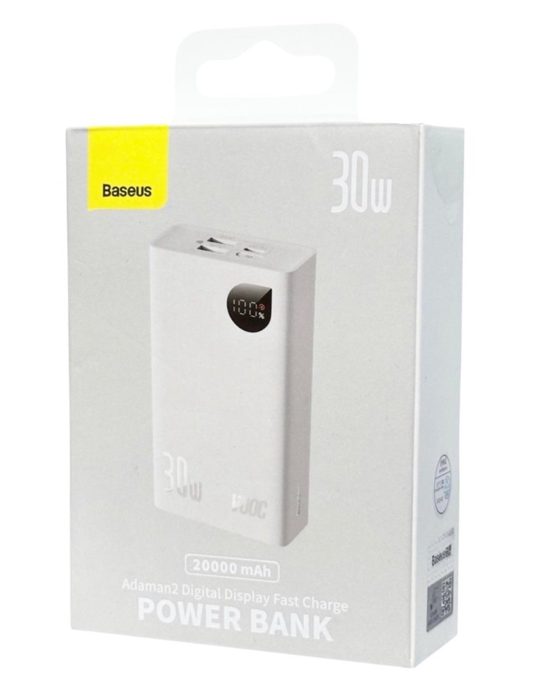 Powerbank Baseus Adaman2 20000mAh 2USB/1USB-C 30W PPAD050002 белый