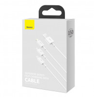 Кабель-зарядка Baseus Superior 3в1 i-Phone/Type-C/Micro 3.5A 1.5м CAMLTYS-02 белый