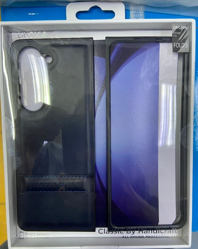 Чехол-накладка для Samsung Galaxy Z Fold 5 Raigor Inverse кожа черная