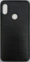 Накладка для Xiaomi Redmi Note 6 Pro силиконовая под кожу чёрный