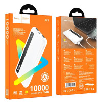 Powerbank Hoco J75 10000mAh 2USB 2A с индикатором белый