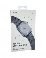 Сменный браслет PITAKA Retro aramid &amp; carbon для Apple Watch 8/SE/Ultra черный