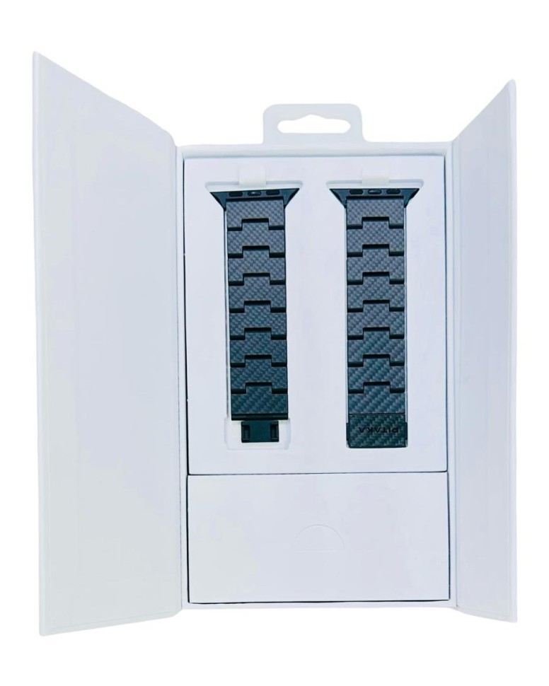 Сменный браслет PITAKA Retro aramid & carbon для Apple Watch 8/SE/Ultra черный