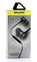 Наушники с микрофоном Awei ES-70TY 1.2м темно-серые