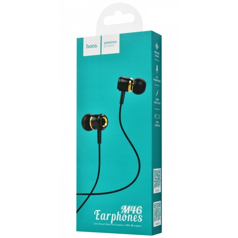 Стереонаушники Hoco M46 с микрофоном золотые
