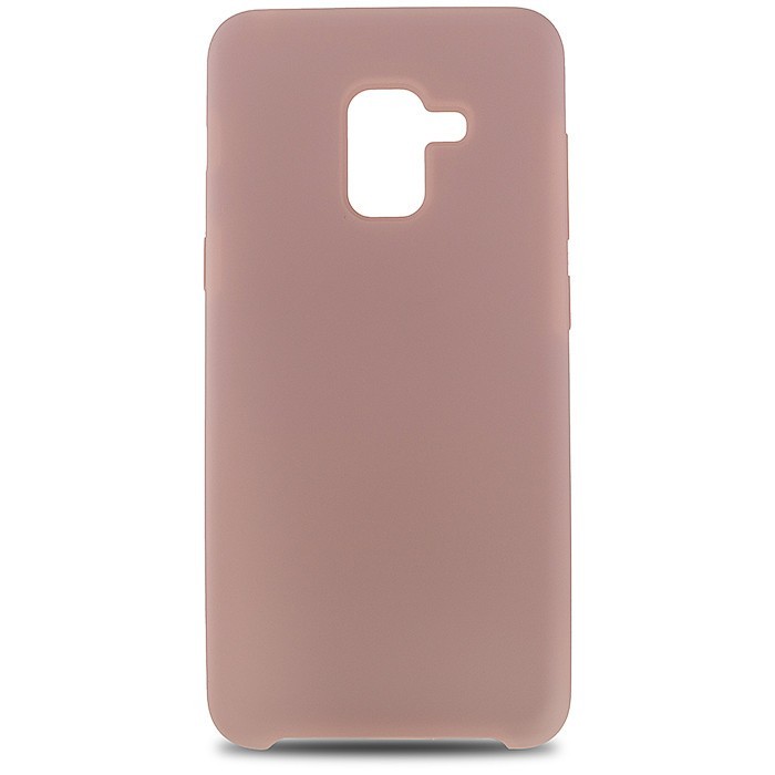 Накладка для Samsung Galaxy A7 (2018)/A8 Plus Silicone cover пудро