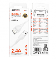 Usb Кабель-зарядка Lightning Borofone BX121 2.4A 1м силиконовый белый