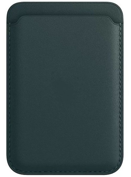 Кожаный чехол-бумажник для карт и визиток с анимацией MagSafe Leather Wallet для i-Phone зеленый