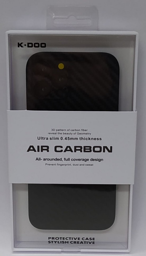 Накладка для i-Phone 12 Pro 6.1" K-Doo Air Carbon пластик черная