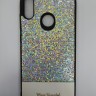 Накладка для Huawei Honor 8C силикон кожзам с блестками