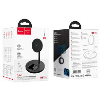 Беспроводное зарядное устройство 2in1 смартфон/Apple Watch Hoco S23 15W черное