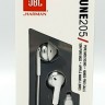 Наушники с микрофоном JBL T205 1.2м белые