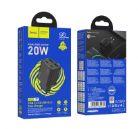 Сетевое зар. устр. Hoco N55 2USB/2С 30W черное